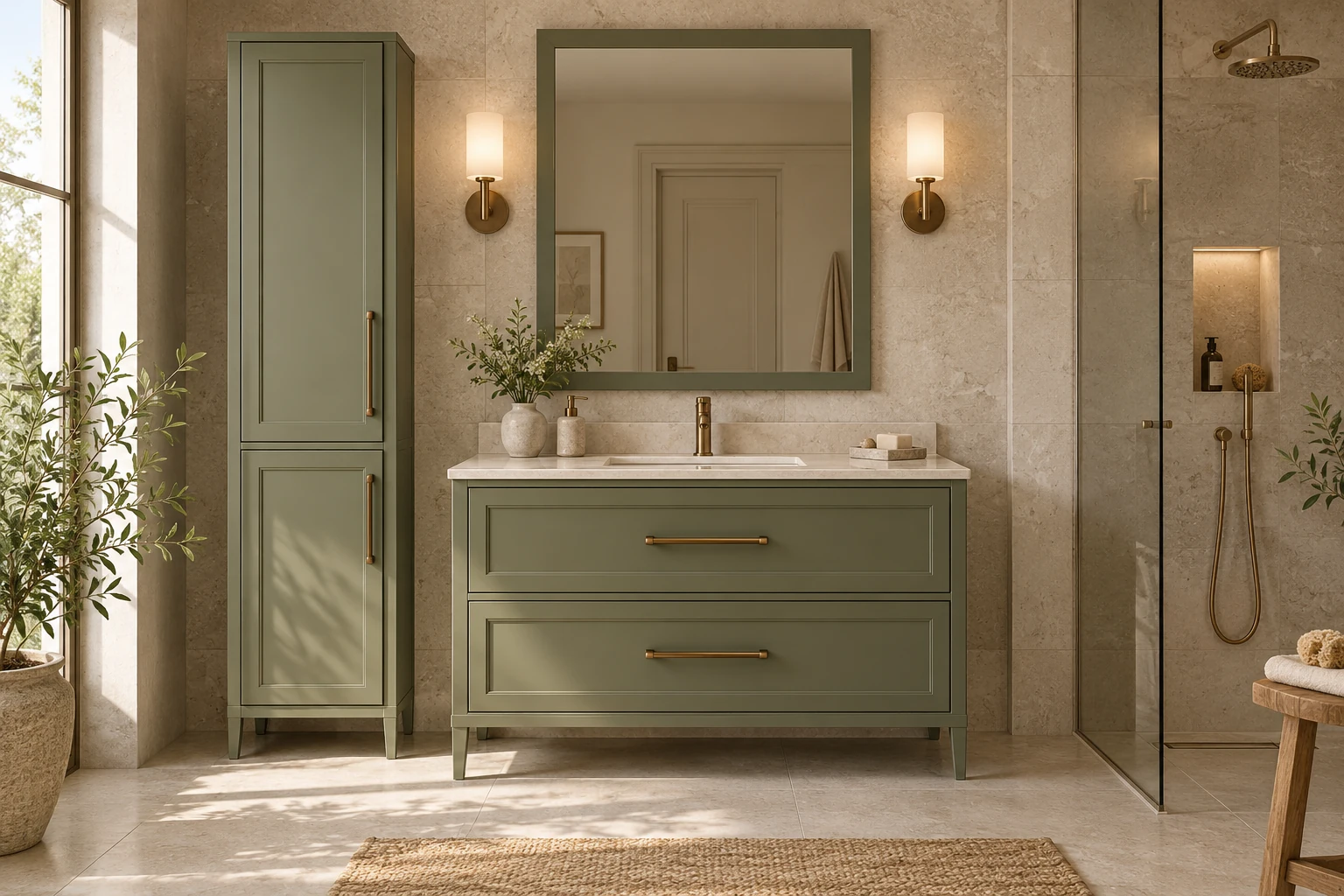 Çizgi banyo dolabı modeli