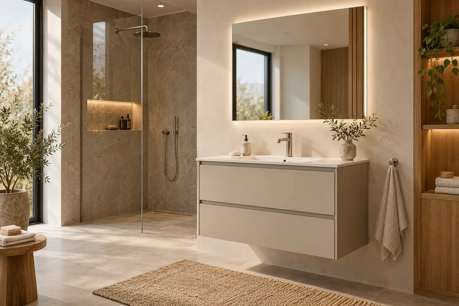 Sade banyo dolabı modeli